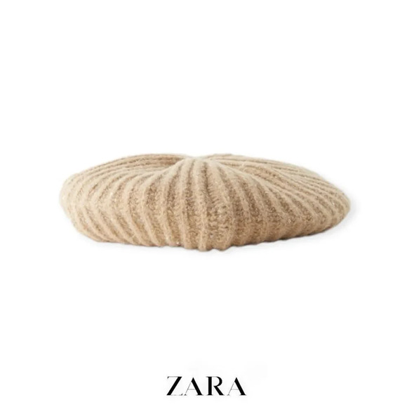 ZARA Kids | Beige | SEQUIN KNIT BERET - Picture 1 of 6